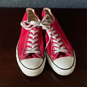 Red low Chuck Taylors